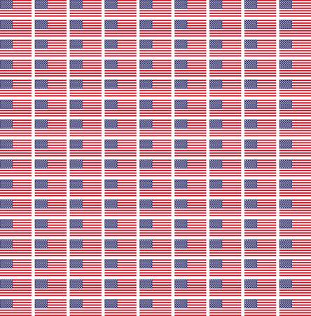 Seamless vector pattern with American flag. American patriotic background.のイラスト素材