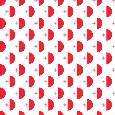 Seamless pattern with the image of the flag of Canada.のイラスト素材