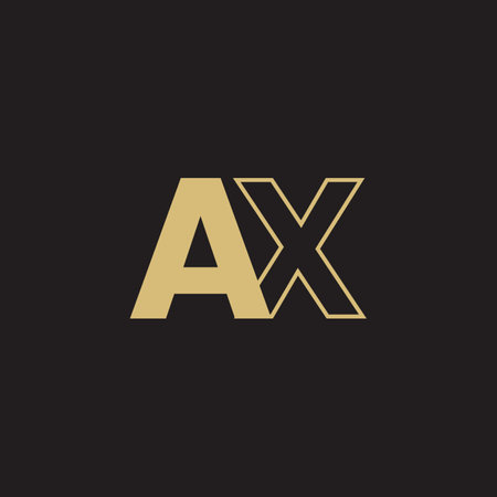 Initial Letter AX Logo Template vector icon design. Abstract letter AX logo designのイラスト素材
