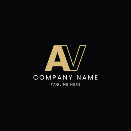 Initial Letter AV Logo Template Design Vector, Graphic Alphabet Symbol for Corporate Business Identityのイラスト素材