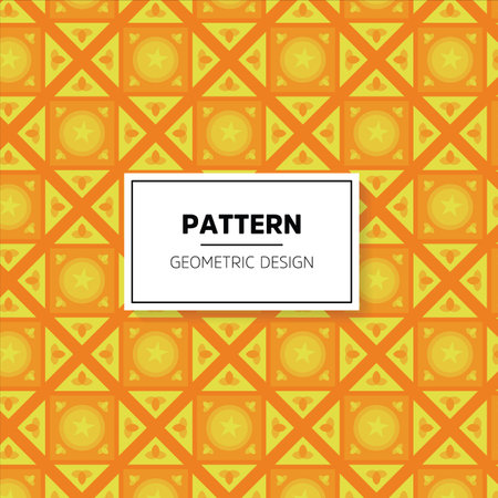 Seamless geometric pattern in orange color. Vector illustration for your designのイラスト素材