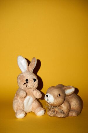 The Easter Bunny also called the Easter Rabbit is a folkloric figure and symbol of Easter, depicted as a rabbit bringing Easter eggsの写真素材