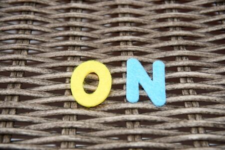 The word on is made of felt.の写真素材