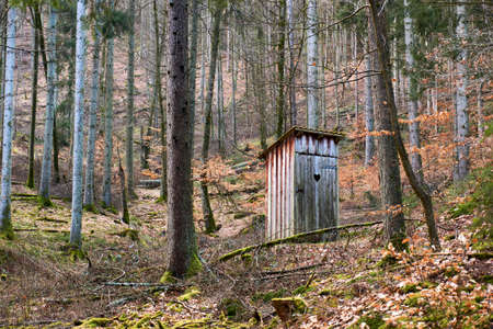 Old toilet cottage , plump toilet , wood cottage