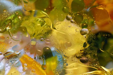 floating in the water abstract colorful oil drops