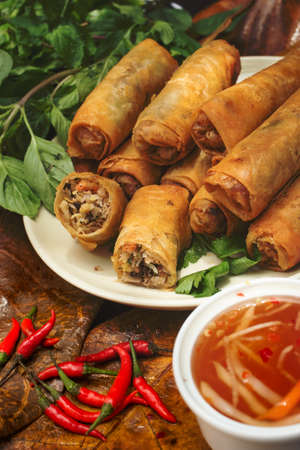 Fried vietnamese spring rolls