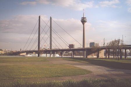Dusseldorf Skylineのeditorial素材