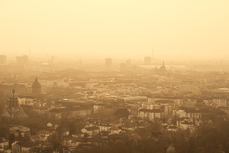 Smog in the cityの写真素材