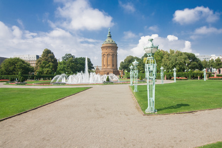 water tower in mannheim, germanyの写真素材