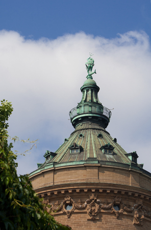 Close-up view of the water tower in Mannheimのeditorial素材