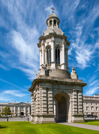 The Campanelli  Bell Tower  at Trinity College, Dublin, Irelandのeditorial素材