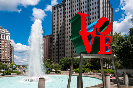The Love Statue, Philadelphia, PAのeditorial素材