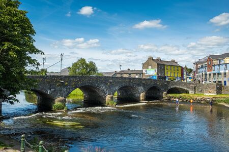 ENNISCORTHY, IRELAND, - JULY, 4, 2019: The Bridge spanning the Slaney River in Enniscorthy, Co Wexford, Ireland.のeditorial素材