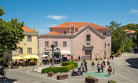 SiNTRA, PORTUGAL, - JUNE, 5, 2019: The town Square, Sintra, Portugal.のeditorial素材