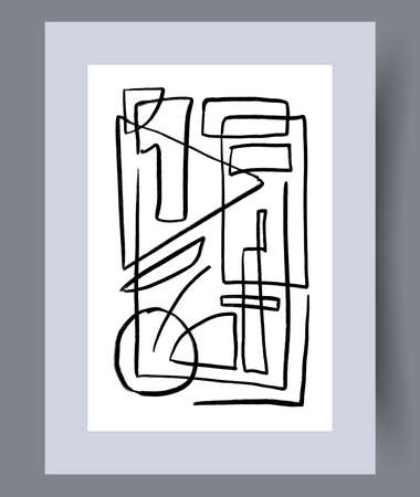 Printable wall art vector posterのイラスト素材