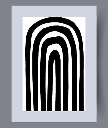 Scandinavian abstract vector prinのイラスト素材