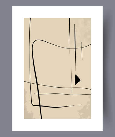 Scandinavian abstract vector print set.のイラスト素材