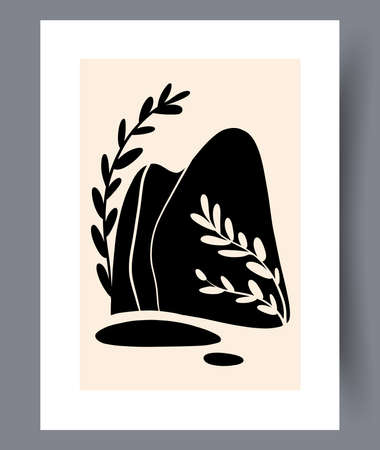 Scandinavian abstract vector print set.のイラスト素材