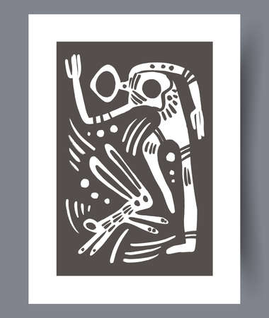 Scandinavian abstract vector print set.のイラスト素材