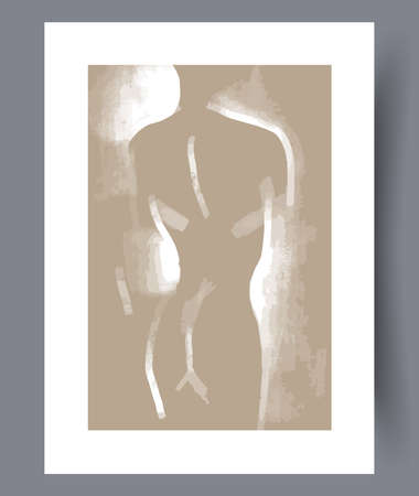 Eccentric modern artworks for print for interior design. Printable abstract art wall decorations. Simple creative artwork bundle. Vector illustration.のイラスト素材