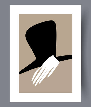 Modern abstract printable posters or banners bundle for interior design. Abstractionism art wall decorations and designs. Vector illustration.のイラスト素材