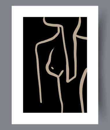 Modern abstract printable posters or banners bundle for interior design. Abstractionism art wall decorations and designs. Vector illustration.のイラスト素材