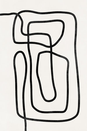 Scandinavian abstract print . Minimalistic abstract wall art background for print. Scandinavian style.の写真素材