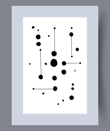 Abstract stripes minimalistic postmodernism wall art print. Contemporary decorative background with postmodernism. Printable minimal abstract stripes poster. Wall artwork for interior design.のイラスト素材