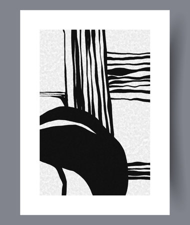 Abstract clutter aesthetic fantasy wall art print. Printable minimal abstract clutter poster. Wall artwork for interior design. Contemporary decorative background with fantasy.の写真素材