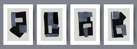 Abstract shapes nordic pictures wall art print. Printable minimal abstract shapes poster. Wall...