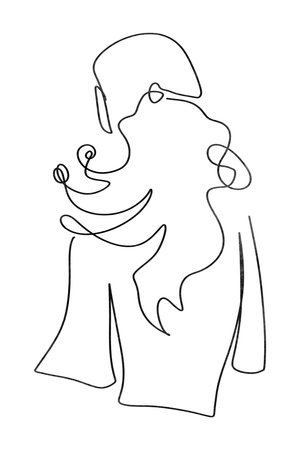 Printable wall art poster print. Hand drawn minimalism design for scandinavian interior.の写真素材