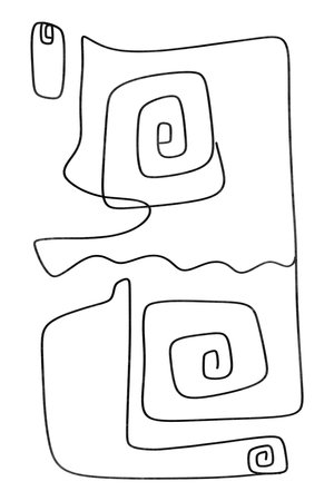 Printable wall art poster print. Hand drawn minimalism design for scandinavian interior.の写真素材