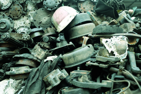 Old car engine partfor recycle the old car engine, engine junkyard.の写真素材