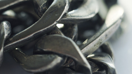 Close up Detail of metal chain.background with copy space. - Image