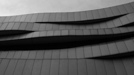 Metal abstract building future design textureの写真素材