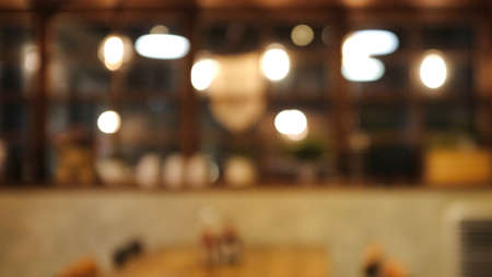 Background blurred coffee bar, Resturant cafe, cafe blurred background with bokehの写真素材