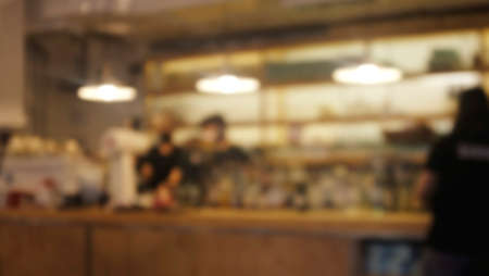 Top table coffee shop interior background - can used for display or montage your products.barista...