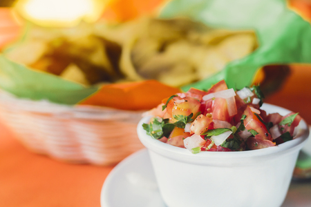 Pico de gallo close upの写真素材
