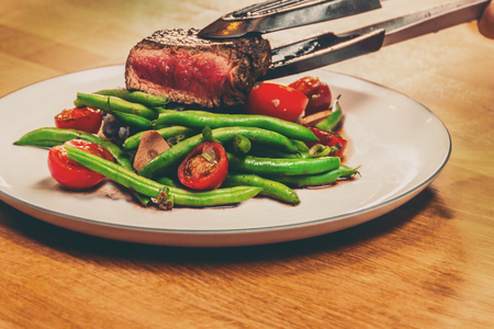 Steak is servedの写真素材