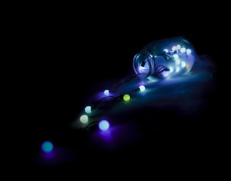 Spilled from the jar glowing balls