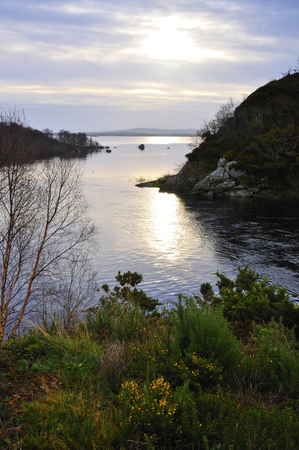 Pontoon,Co.Mayo, Ireland is a famed angling destination for fishermen from many corners of the globe. Located on the shores of Loughs Conn  Cullen, Pontoon is only 5 minutes from the world renowned River Moy.の写真素材