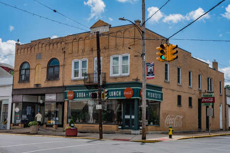 Old Time Soda Shop, Mount Union, pennsylvania, USAの写真素材