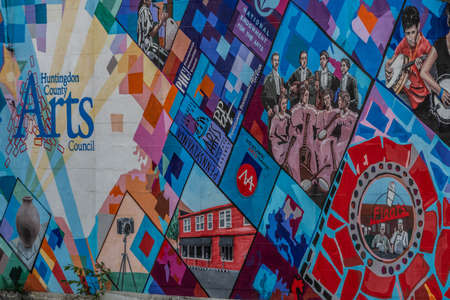 Huntingdon County Arts Council Mural, Huntingdon, Pennsylvania, USAの写真素材