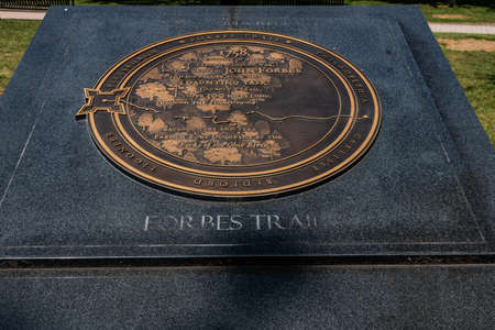 Forbes Trail Marker, Bedford, Pennsylvania, USAの写真素材