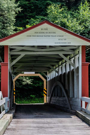 Jacksons Mill  Covered Bridge,Bedford County, Pennsylvania, USAの写真素材