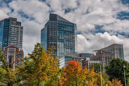 Early Autumn Colors, Boston, Massachusetts, USAの写真素材