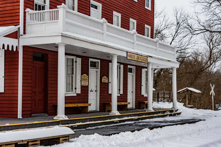 Hanover Junction Train Station, Winter 2020, York County, Pennsylvania, USAの写真素材