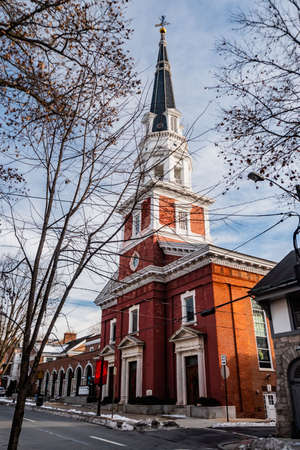 Lancasters First Presbyterian Church, Lancaster, Pennsylvania, USAの写真素材