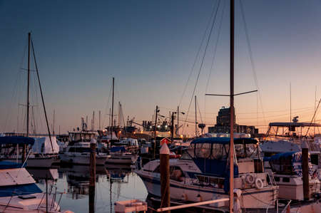 Photo of a Winter Sunset, Fells Point, Baltimore, Maryland USAの写真素材