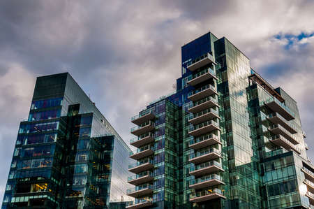 Photo of Baltimores Modern Buildings on a Cold Winter Dayの写真素材